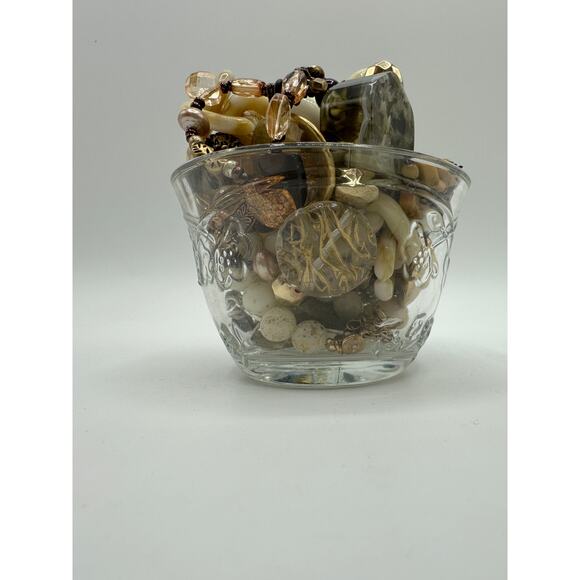 Boho Necklace Mystery Jar Vintage Anchor Hocking Punch Cup - Picture 1 of 5